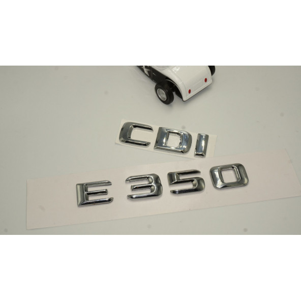 Benz E 350 CDi Bagaj Krom Metal 3M 3D Yazı Logo - 2