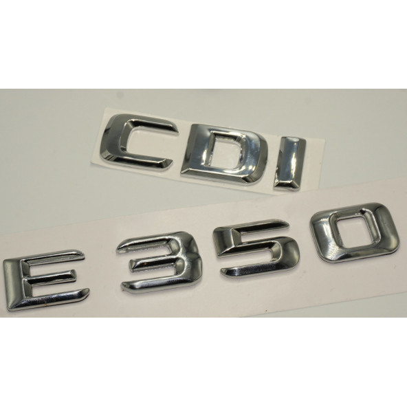 Benz E 350 CDi Bagaj Krom Metal 3M 3D Yazı Logo - 3