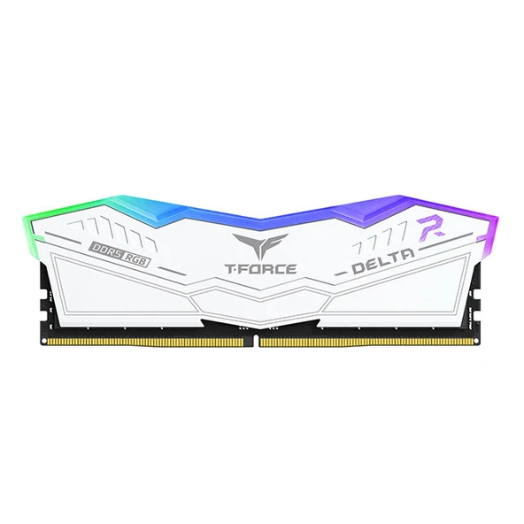 Team T-Force DELTA RGB White 32GB 2x16GB 6400Mhz DDR5 Gaming Ram CL40 (FF4D532G6400HC40BDC01) - 2