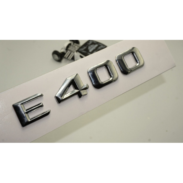 Benz E400 Bagaj Krom Metal 3M 3D Yazı Logo