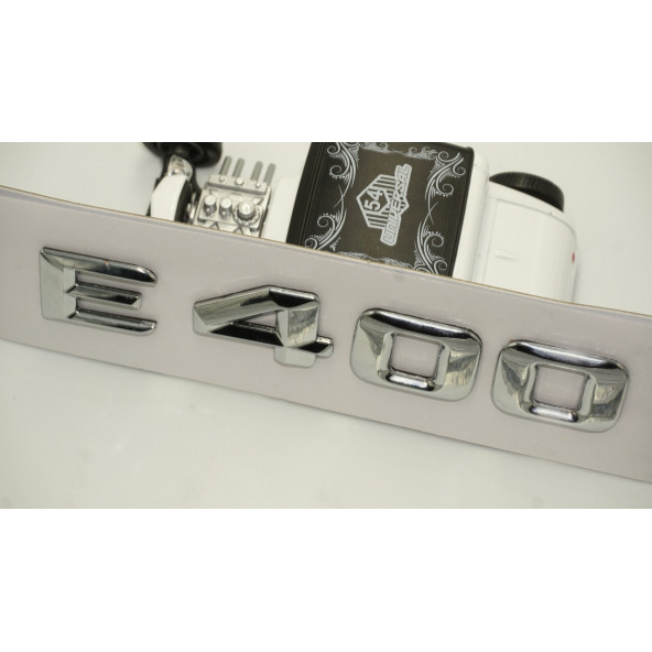 Benz E400 Bagaj Krom Metal 3M 3D Yazı Logo - 4