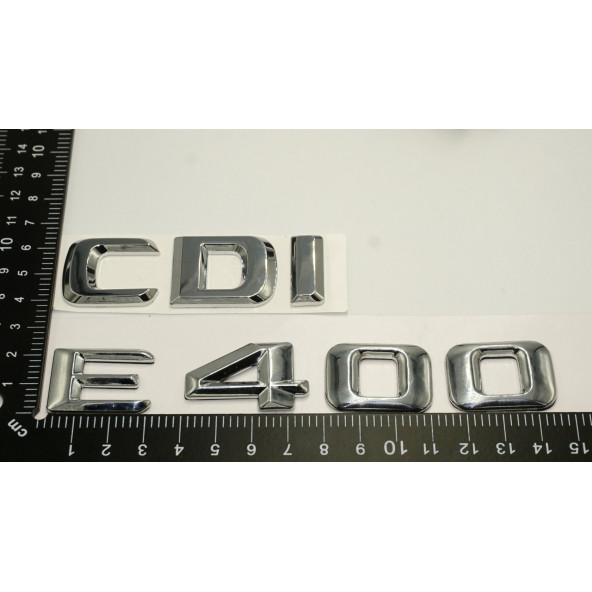 Benz E 400 CDi Bagaj Krom Metal 3M 3D Yazı Logo - 4