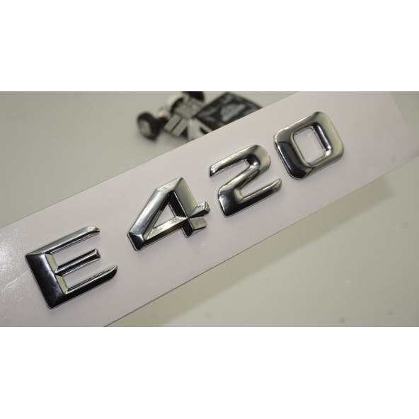 Benz E420 Bagaj Krom Metal 3M 3D Yazı Logo