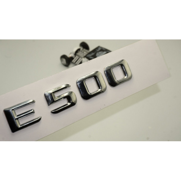 Benz E500 Bagaj Krom Metal 3M 3D Yazı Logo