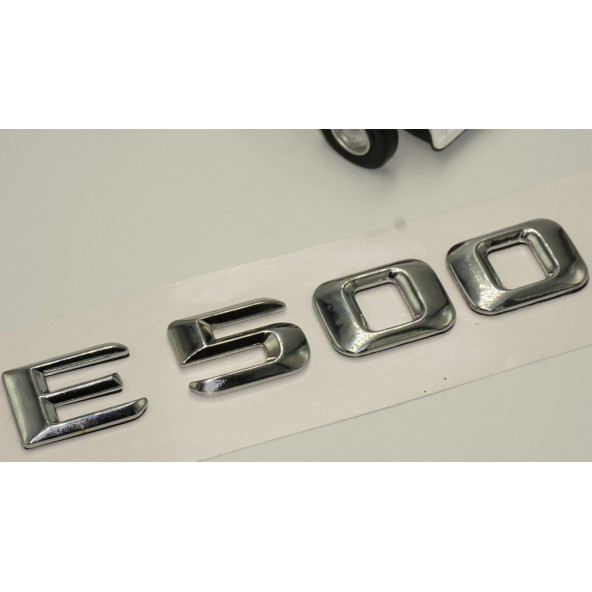 Benz E500 Bagaj Krom Metal 3M 3D Yazı Logo - 3
