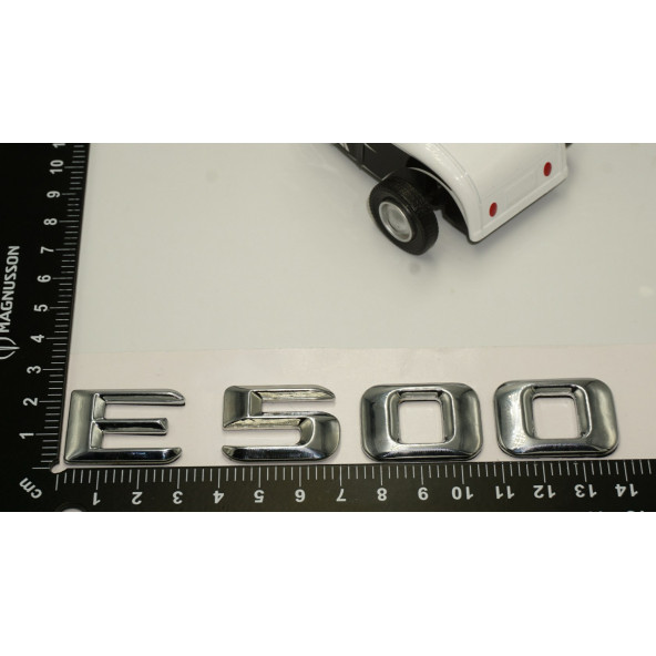 Benz E500 Bagaj Krom Metal 3M 3D Yazı Logo - 5