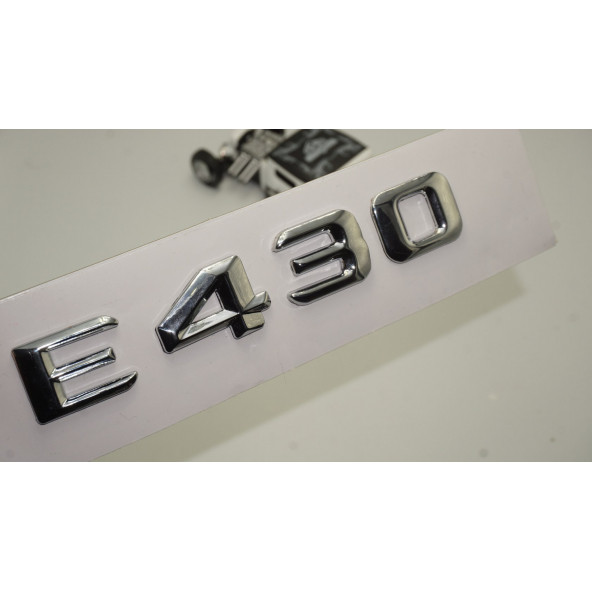 Benz E430 Bagaj Krom Metal 3M 3D Yazı Logo
