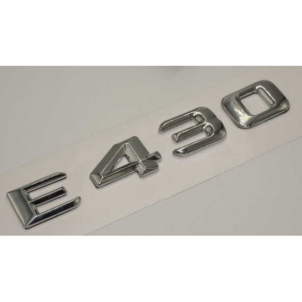 Benz E430 Bagaj Krom Metal 3M 3D Yazı Logo - Resim 3