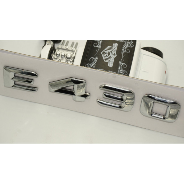 Benz E430 Bagaj Krom Metal 3M 3D Yazı Logo - Resim 4