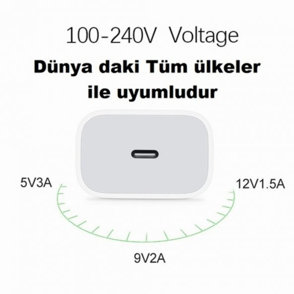 Orjinal Apple Watch Series 3 20W Hızlı Şarj Aleti Seti Usb-C (542145149) - 8