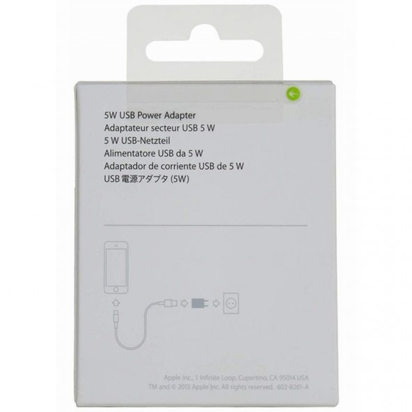 Apple Iphone 5C Usb 5W Şarj Cihaz Md813Zm-A + Md818Zm-A - 5