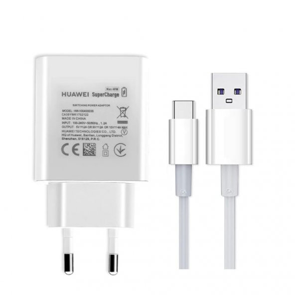Huawei P30 Pro Supercharge 40W 4A Hızlı Şarj Aleti + Type-C Kablo - 2