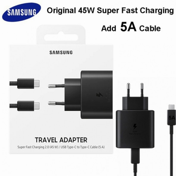 Samsung Galaxy Z Flip 3 Orij. 45W Type-C Hızlı Şarj Cihazı Siyah - 5
