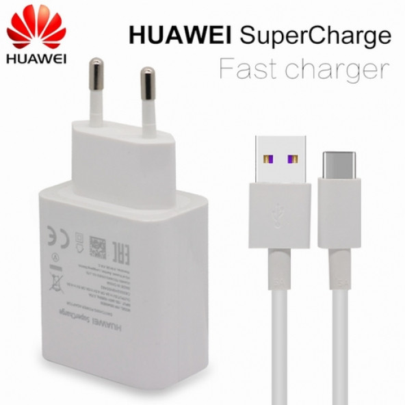 Huawei P20 Pro Supercharge 40W 4A Hızlı Şarj Aleti + Type-C Kablo - 6