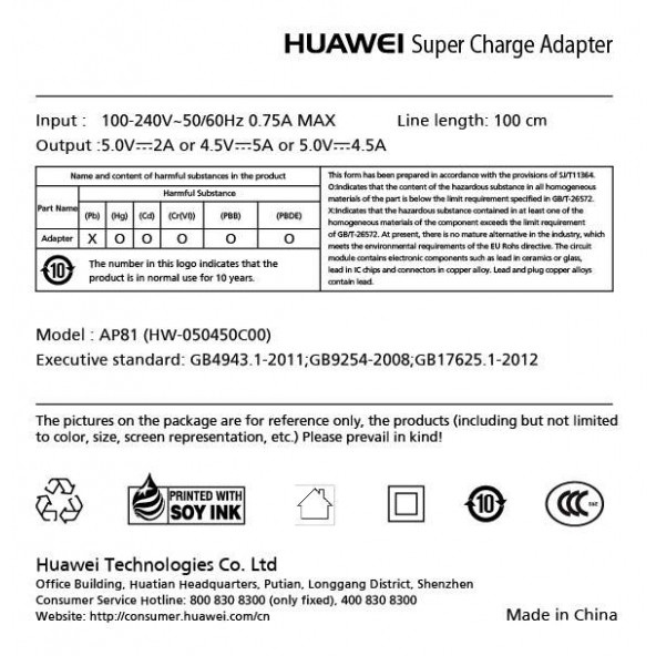 Huawei P40 Pro Supercharge 40W 4A Hızlı Şarj Aleti + Type-C Kablo (536681719)