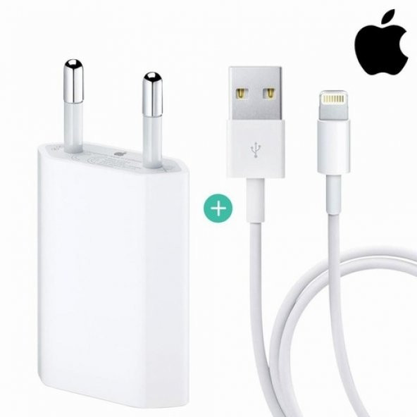 Orijinal Apple Iphone 6 7 8 Usb 5W Şarj Cihaz Ve Kablosu 1Metre