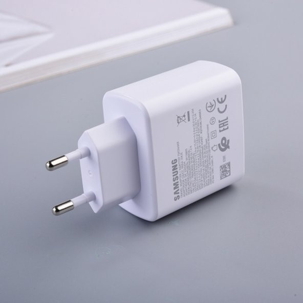 Samsung Galaxy A50 Orijinal 45W Type-C 5A Hızlı Şarj Cihazı Beyaz - 5