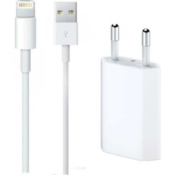 Orjinal Apple Iphone 8 Plus Usb 5W Şarj Cihaz Ve Kablosu 1 METRE KABLO - 2
