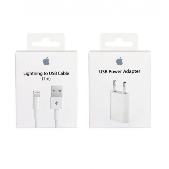 Orijinal Apple Iphone 7 Usb 5W Şarj Cihaz Ve Kablosu 1Metre Kablo - 8