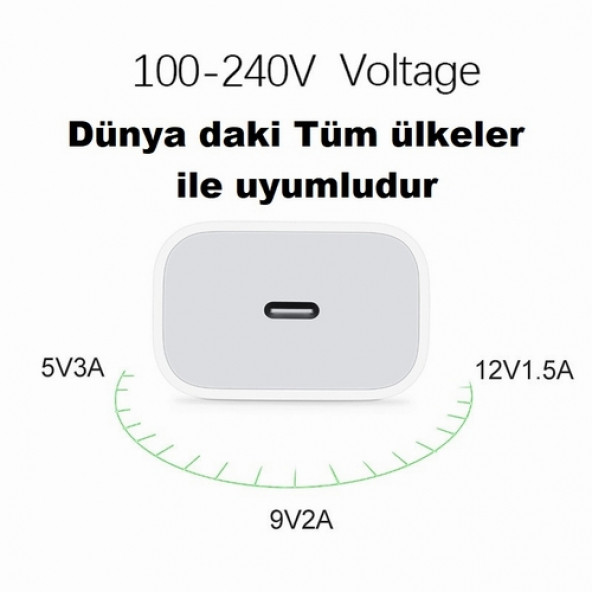 Orjinal Apple Iphone 7 20W Hızlı Şarj Aleti Seti Usb-C (534740103) - 4