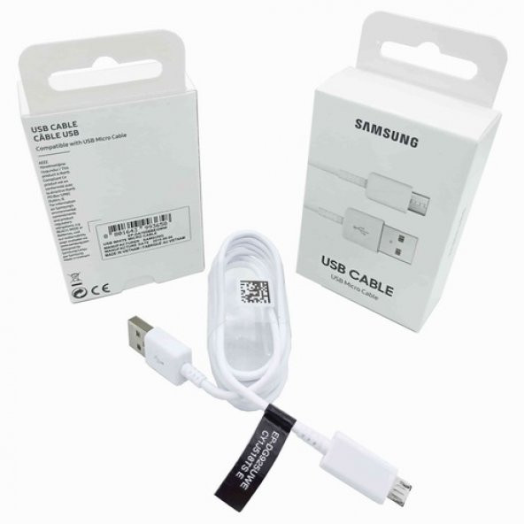 Samsung Galaxy I8150 Wonder Micro Usb Orijinal Kablo 1M Beyaz (534625620)