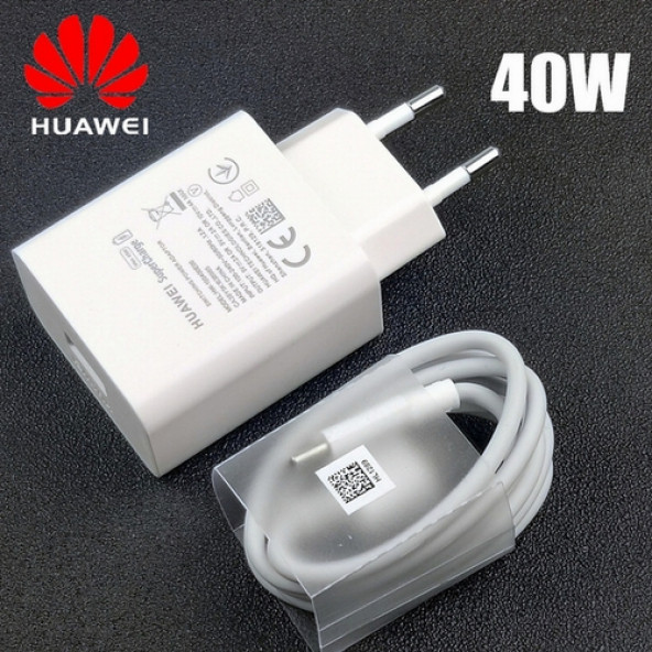 Huawei Supercharge 40W 4A Hızlı Şarj Aleti + Type-C Kablo