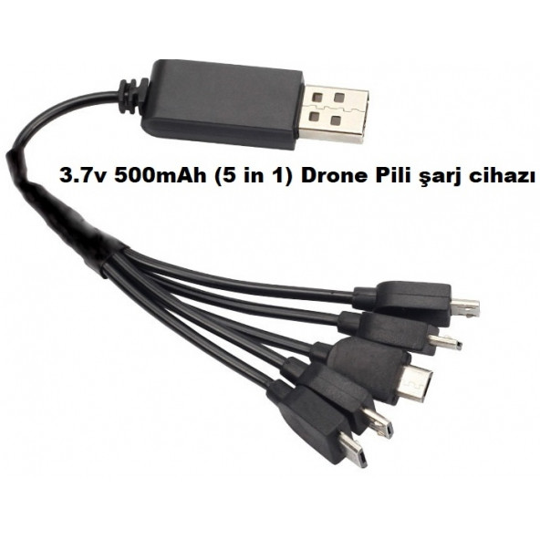 3.7v 500mah (5 İn 1) Drone Pili Şarj Cihazı (e58 S168 Jy019 Xs809