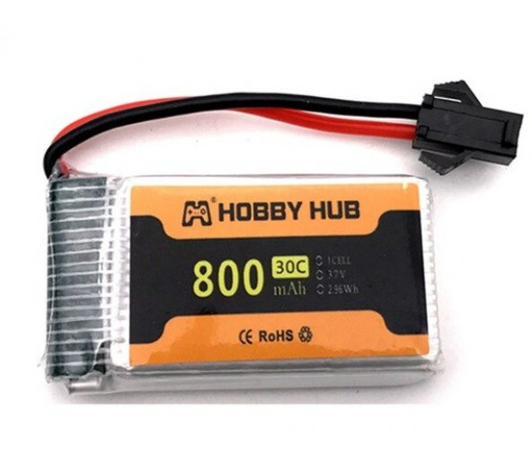 3.7V 800Mah 20C Li-Po Battery High Rate For Helicopter Drone ürün görseli 1
