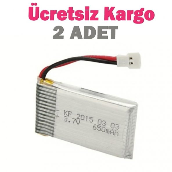 2 Adet Drone Bataryası-3.7 V 650 Mah Şarj Edilebilir Lipo Pili