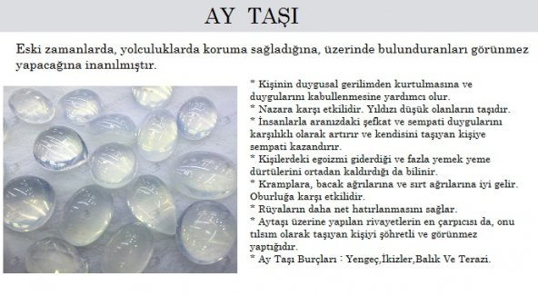Doğal Ay Taşı Erkek& Kadın Kolye - 2