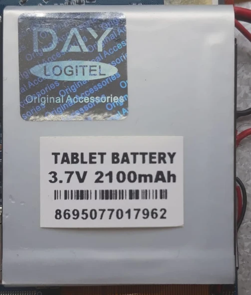 Oem Tablet Batarya Pil 3.7V 2100Mah 2 Kablo 45X53X2Mm ürün görseli 1