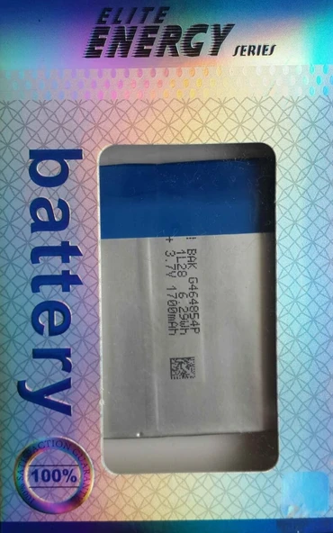 Oem Tablet Batarya Pil 3.7V 1700Mah 2 Kablo Ölçüler 58X48X3Mm ürün görseli 1