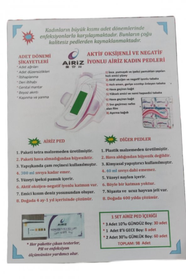 Tiens Airiz Hijyenik Kadın Ped 6'lı Set - 4