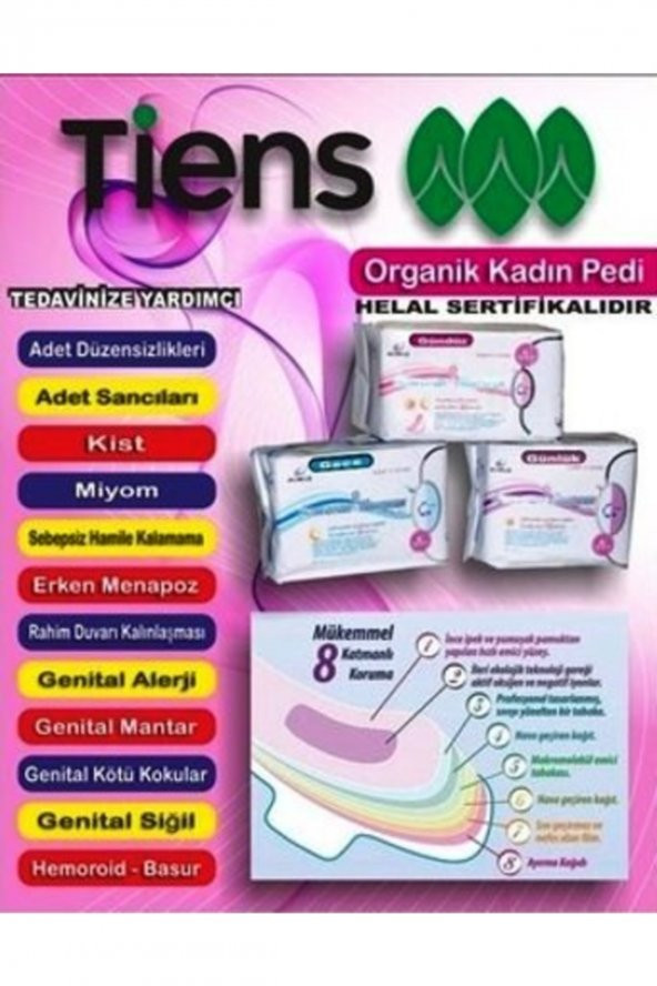 Airiz Tiens Hijyenik Günlük Kadın Pedi Seti 30lu 4 Paket - 6