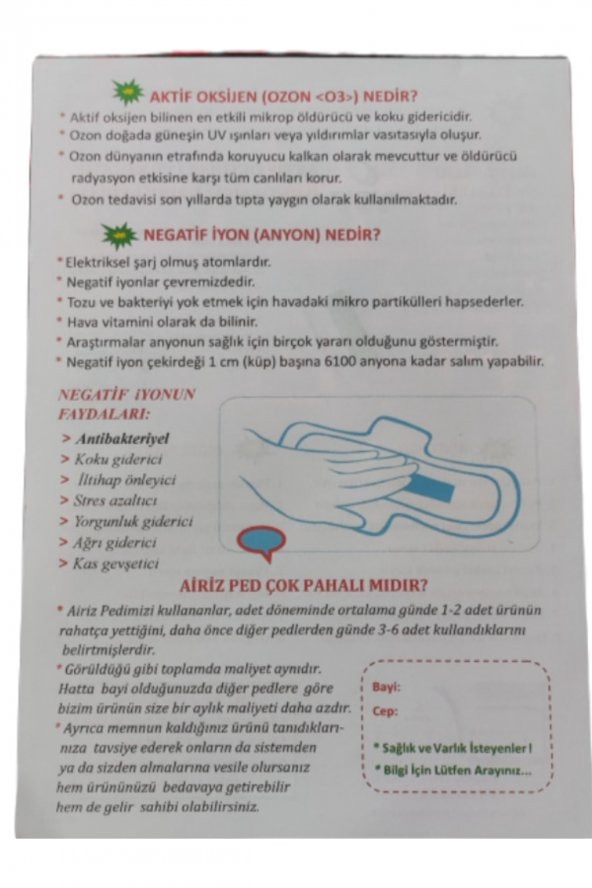 Tiens Airiz Hijyenik Kadın Ped 6'lı Set - 5