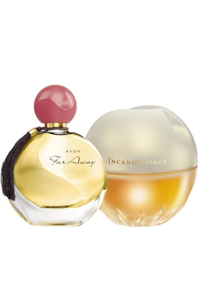 AVON Kadın Far Away Parfüm Edp 50 ml + Avon Incandessence Parfüm Edp 50 ml Parfüm Seti