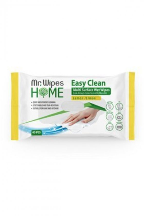 Farmasi Mr.wipes Easy Clean Çok Amaçlı Islak Temizlik Mendili - Limon Kokulu (40 Adet)
