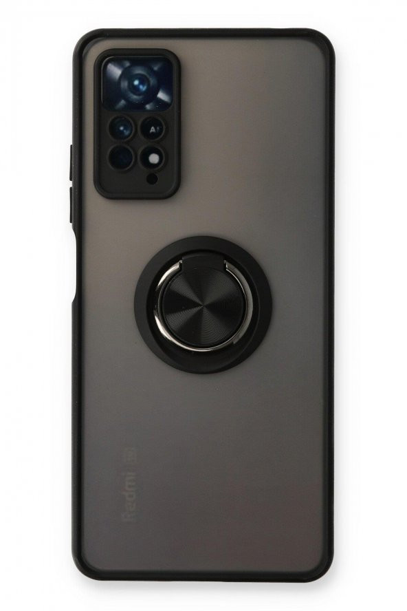 Xiaomi Redmi Note 11 Pro Kılıf Kamera Korumalı Yüzüklü Buzlu Mika - 4