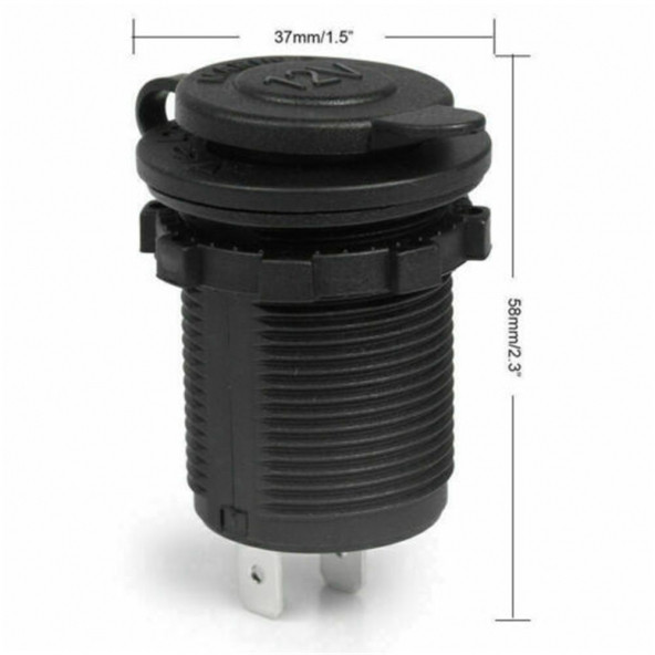 Oto Çakmak Fiş Çakmaklık Dişi Pano Tip 30Mm Şase Monteli - 2