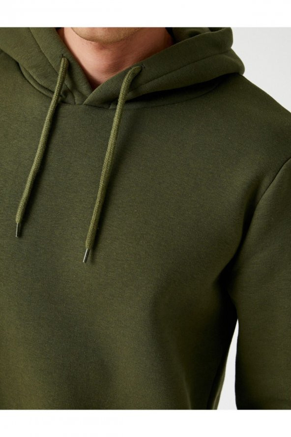 KOTON Basic Sweatshirt Kapüşonlu - 5