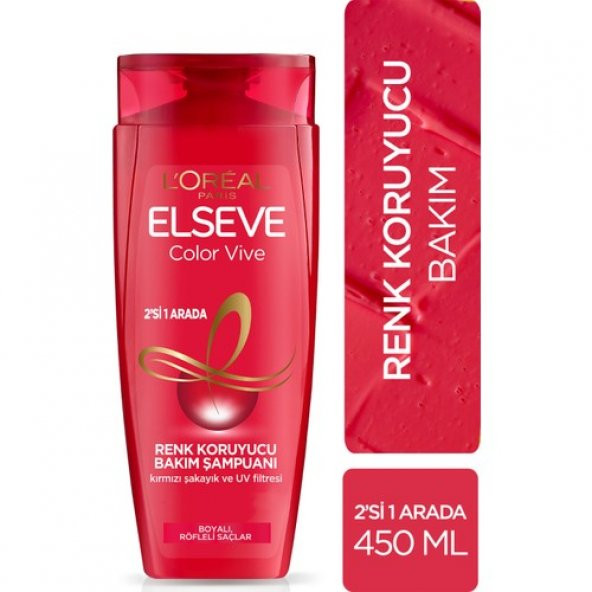 LOréal Paris Elseve Colorvive Renk Koruyucu Bakım Şampuanı 2si 1 Arada 450 ml