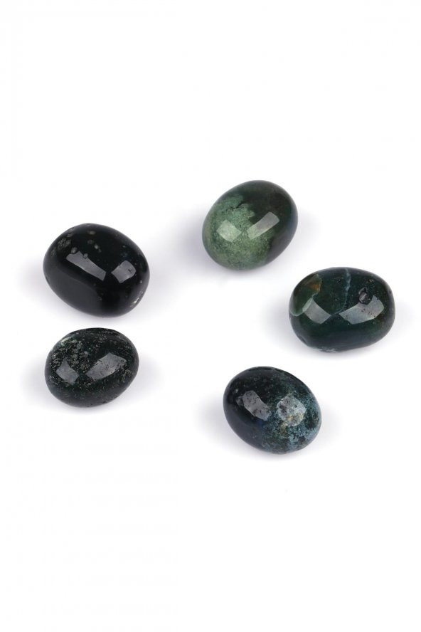 Yosun Akik Doğal Taş Tamburlanmış Parça - Tımbıl