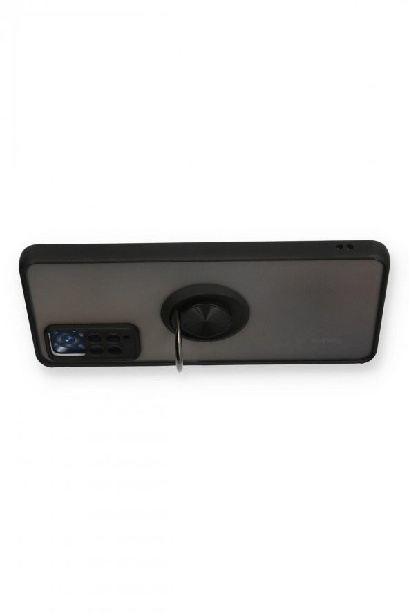 Xiaomi Redmi Note 11 Pro Kılıf Yüzüklü Kamera Korulamlı Buzlu Mika + Kırılmaz Cam - 5