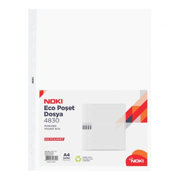 Noki Eco Telli Dosya 50 Li + Noki Eco Poşet Dosya 100 Lü - 4