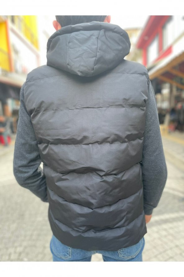 BLUES MODA MDY ÇIKARILABİLİR SEYYAR KAPÜŞONLU KAPAK CEPLİ DOLUM ŞİŞME YELEK - 2