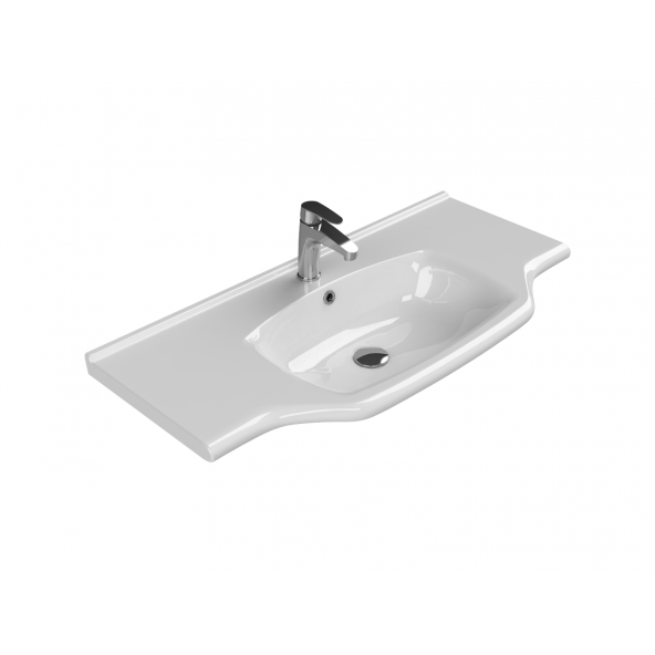 CERASTYLE TURKUAZ YENI KLASİK ETAJERLİ LAVABO 100x48 CM