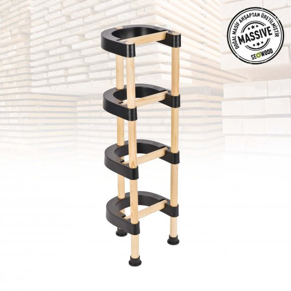 SEOWOOD AHŞAP TUVALET KAĞITLIĞI 4 KAT RULO STANDLI 17 CM GENİŞLİK - 2