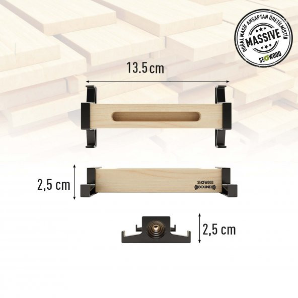 SEOWOOD SEOWOOD AHŞAP AKUSTİK TELEFON & TABLET STANDI. SES ARTIRMA VE SESE AKUSTİK KATMA ÖZELLİĞİİ - 3