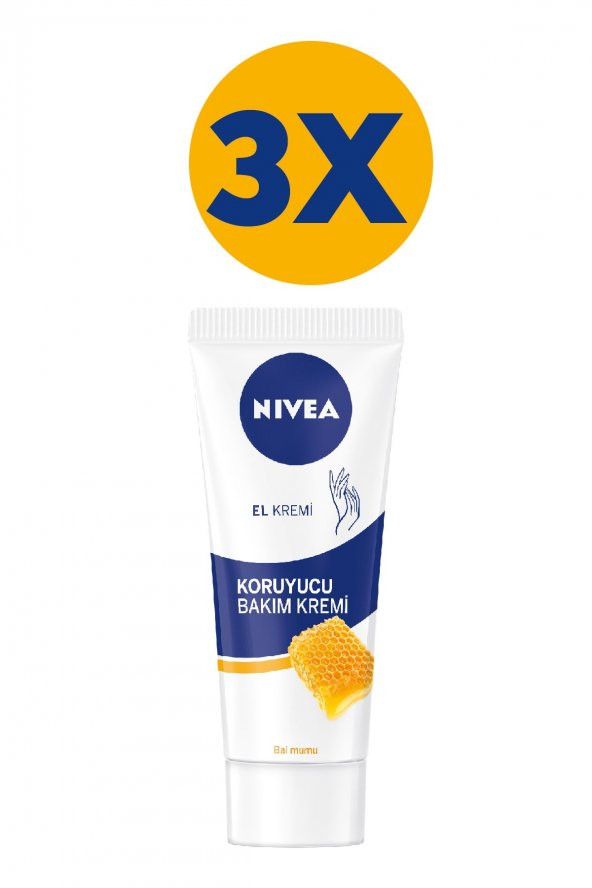 Nivea Bal Mumu Özlü Koruyucu Bakım El Kremi - 75 ml x 3lü Set