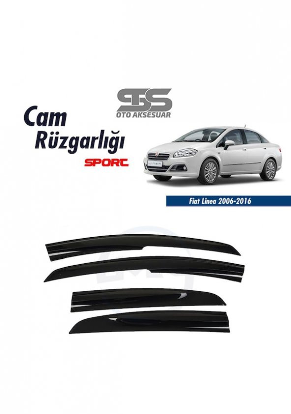 Cam Rüzgarlığı Fiat Linea 2006-2016  Mügen Tip Piano Black